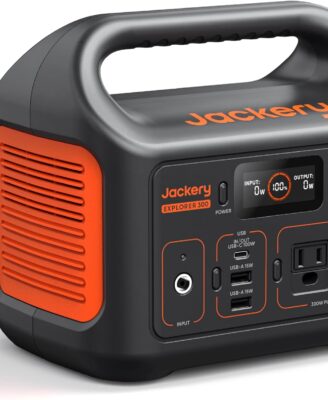 Jackery Portable Power Station Explorer 300, 292Wh Backup LiFePO4 Battery, Solar Generator for Outdoors Camping Travel Hunting Blackout (Solar Panel Optional)