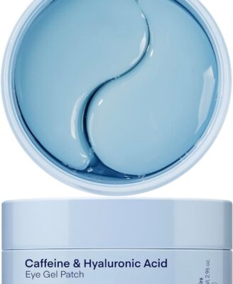 Terez & Honor Under Eye Patches for Dark Circles - 60 Korean Hydrogel Masks for Puffiness, Bags, Wrinkle with Caffeine, Hyaluronic Acid, Niacinamide - Undereye Hydrating & Cooling, Vegan, No Fragrance